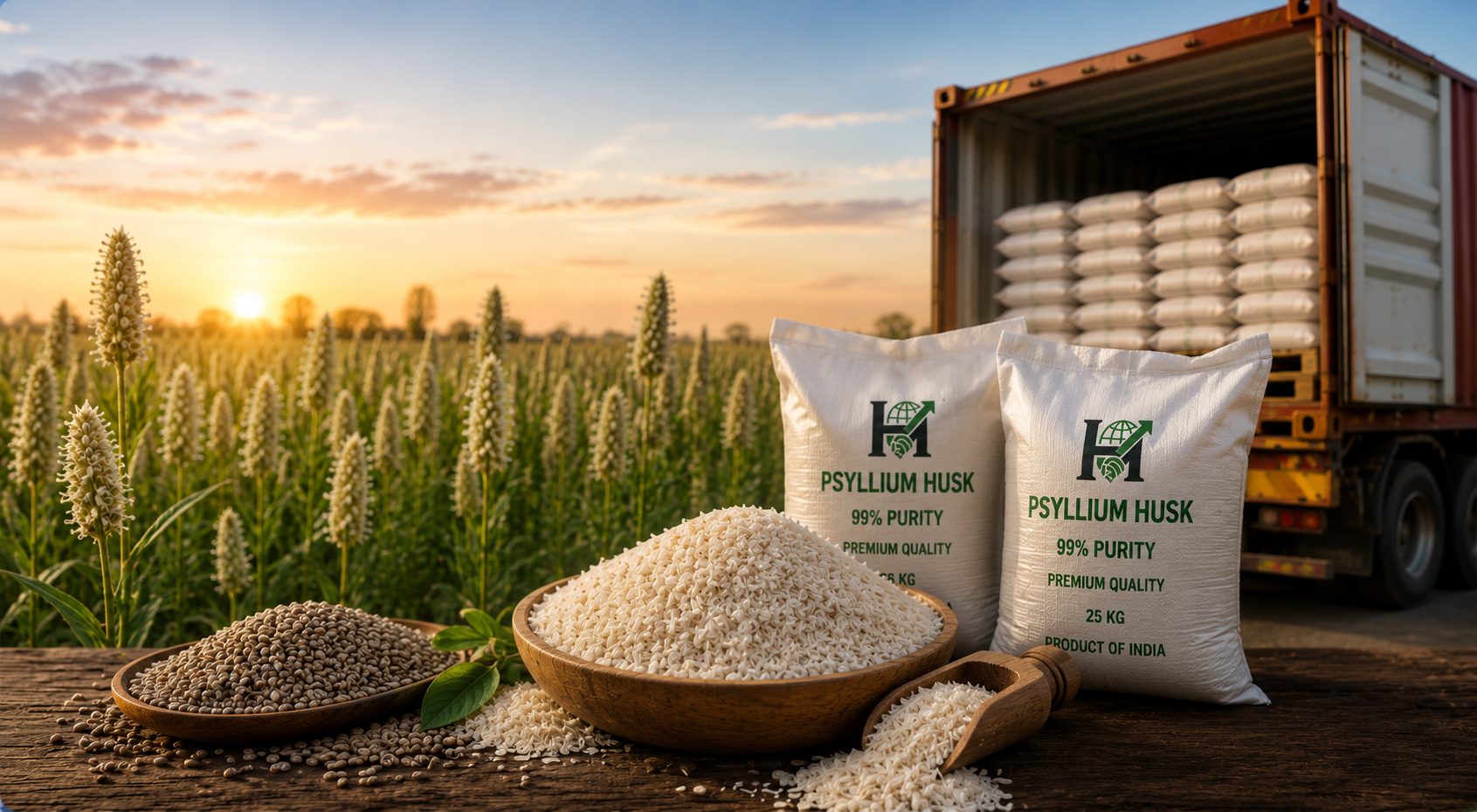 Psyllium Husk Sourced and Processed via Qualified Partner Facilities
